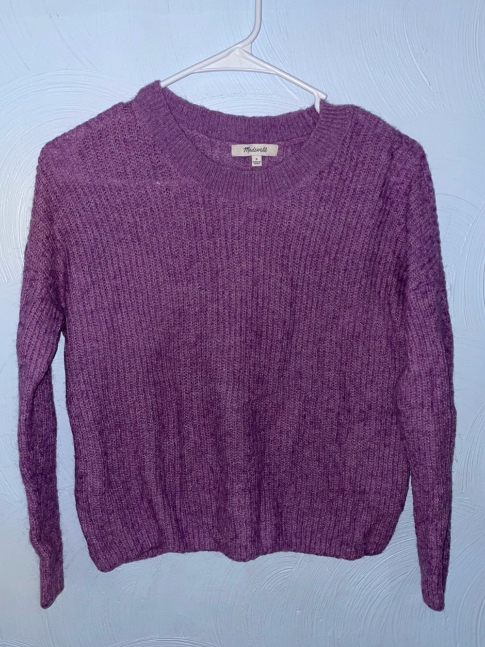 Women’s Small Madewell Purple Crewneck Wool Sweater